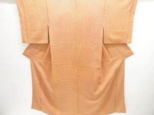 縮緬地　抽象模様小紋着物